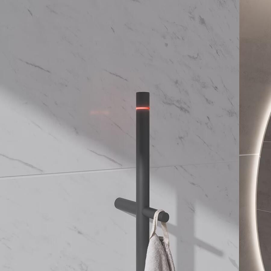 Wiesbaden Staafhanddoekradiator Callista | 150x6.3 cm | Elektrisch | 60 watt | Gunmetal PVD - Foto 3