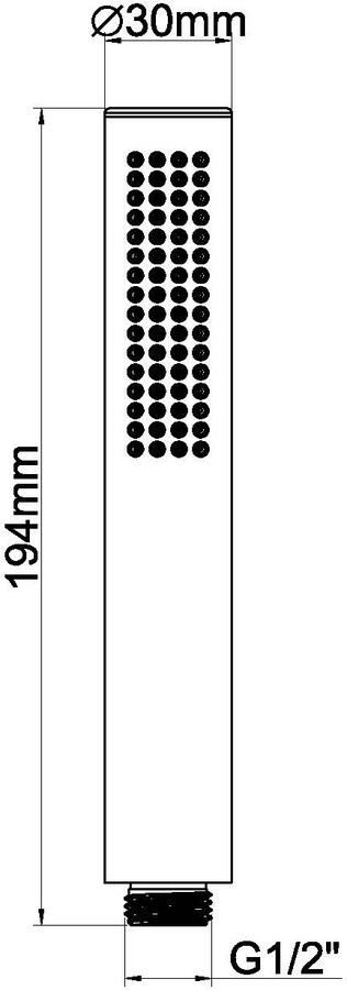 Wiesbaden Staafhanddouche | 1 Stand | Rond | Gunmetal PVD
