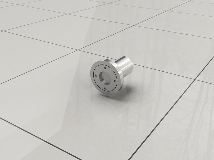 Wiesbaden stabilisatiestang plafondbevestiging rond 100 cm inkortbaar chroom - Foto 3