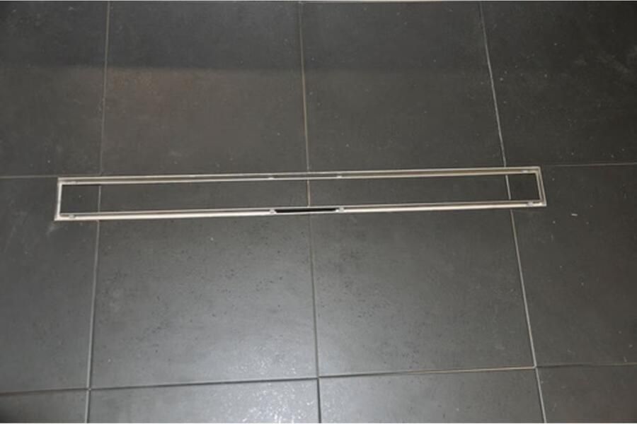 Wiesbaden tegelrooster voor douchegoot 100 x 7 cm RVS 33.4128