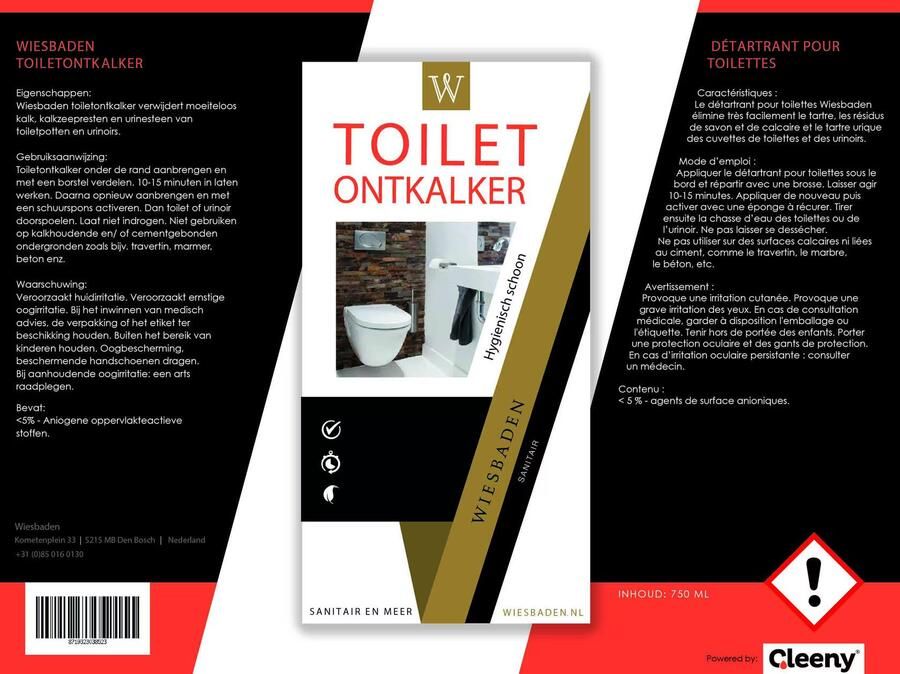Wiesbaden toilet ontkalker 750ml