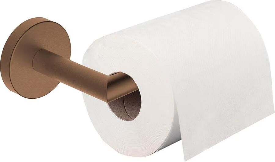 Wiesbaden Toiletrol houder Alonzo | Wandmontage | Messing | Geborsteld brons koper PVD