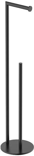 Wiesbaden Toiletrolhouder Alonzo | Vrijstaand | Met reserverolhouder | Messing | Mat Zwart - Foto 2