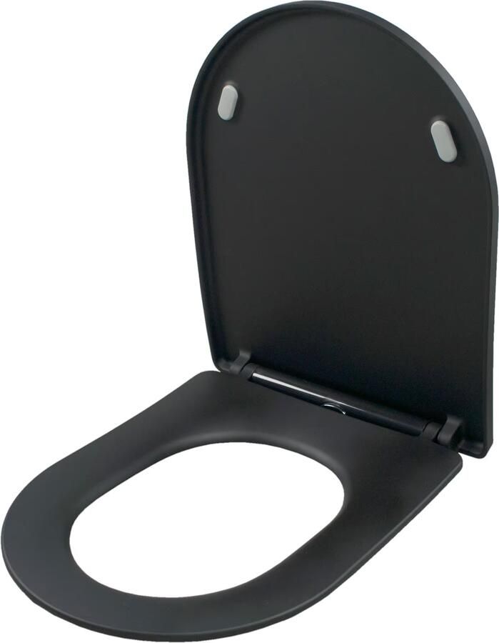 Wiesbaden Toiletzitting Ombra | Sofclose met quick-release | Duroplast | Zwart mat - Foto 4