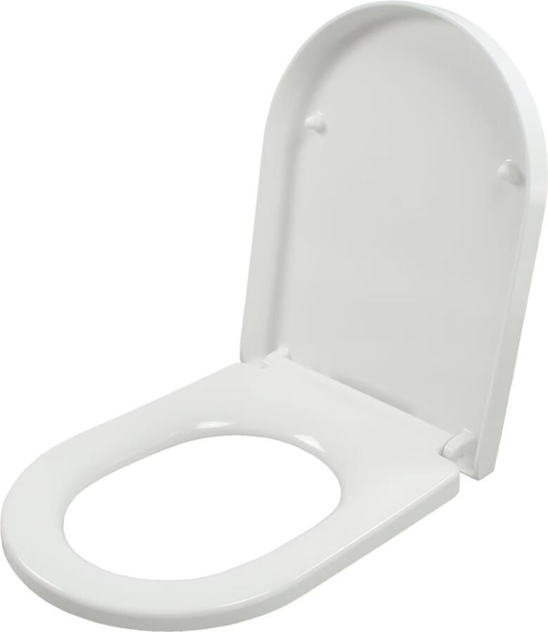 Wiesbaden Toiletbril Vesta Softclose en Quickrelease Toiletzitting Wit t.b.v. Wandcloset 52 cm