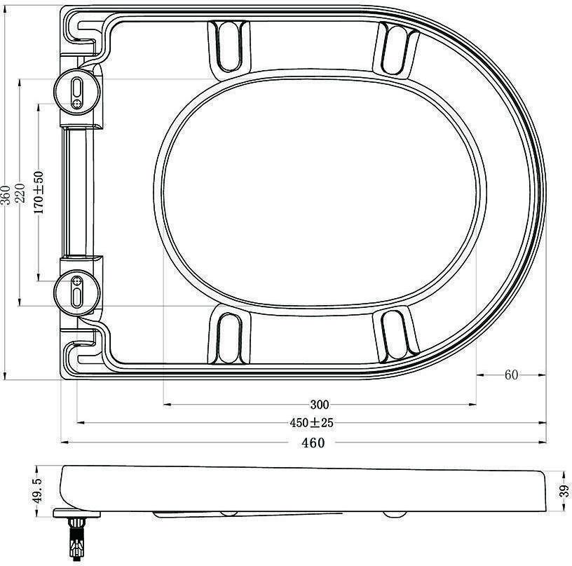 Wiesbaden Toiletzitting Vesta | Sofclose met quick-release | Duroplast | Zwart mat