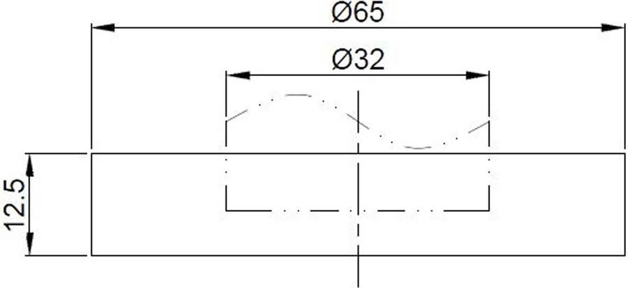 Wiesbaden UniMatch Caral Chroom schuifrozet sifon 32 mm messing chroom - Foto 2