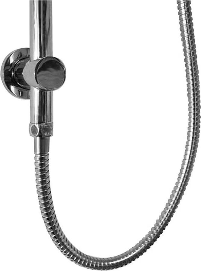 Wiesbaden UniMatch Caral glijstang met wateraansluiting 75 cm rond chroom - Foto 2