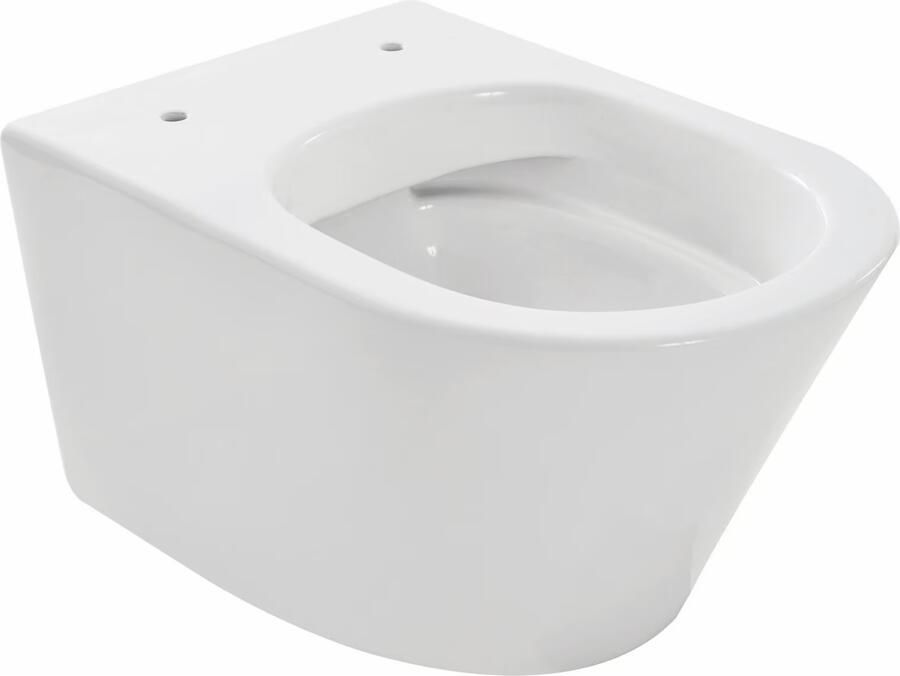 Wiesbaden Vesta junior wandcloset rimless verkort glans wit Shade slim toiletzitting softclose en quick release mat zwart 32.6031 - Foto 3