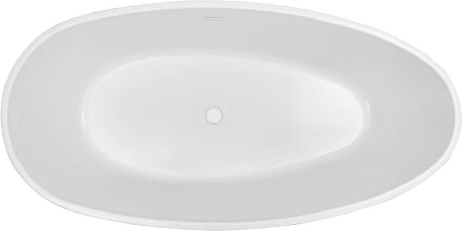 Wiesbaden Ligbad Vrijstaand Ellips Ovaal 90x180x58cm Glasvezelversterkt Hoogwaardig Acryl Glans Wit met Badwaste - Foto 5