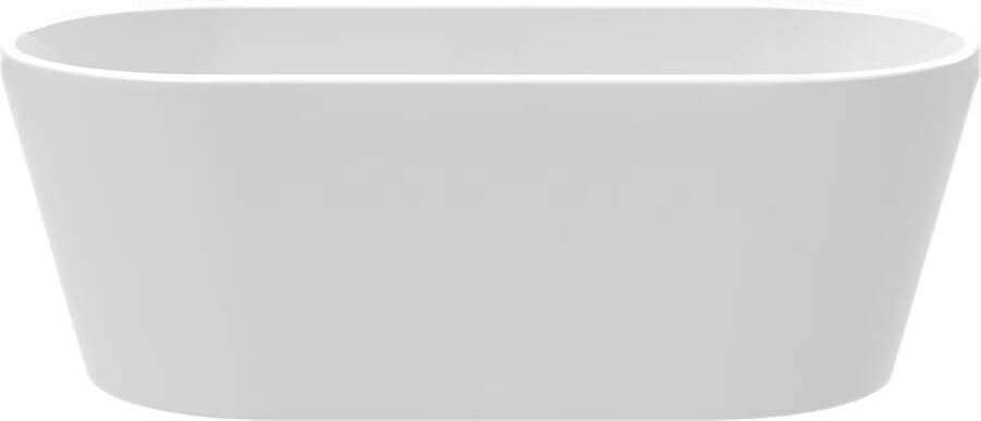 Wiesbaden Ligbad Vrijstaand Libero Ovaal 80x178x58.5cm Glasvezelversterkt Hoogwaardig Acryl Mat Wit met Badwaste en Overloop - Foto 5