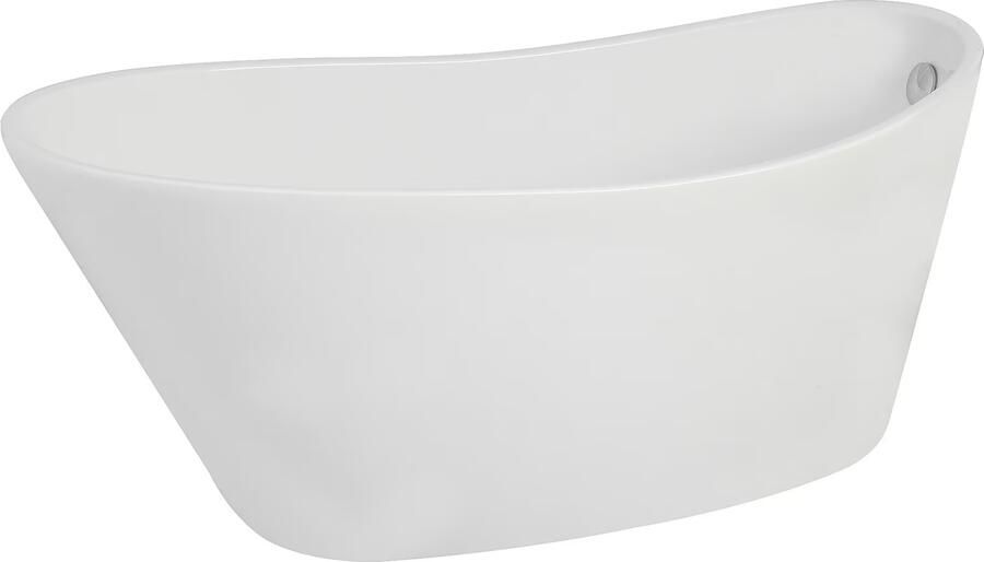 Wiesbaden Ligbad Vrijstaand Trapeze Ovaal 72x150x66cm Glasvezelversterkt Hoogwaardig Acryl Glans Wit met Badwaste en Overloop - Foto 3