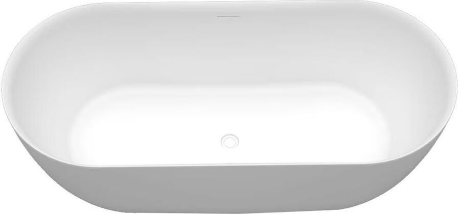 Wiesbaden Vrijstaand bad Trens | 180x80 cm | Acryl | Incl.Badafvoer | Mat wit - Foto 3