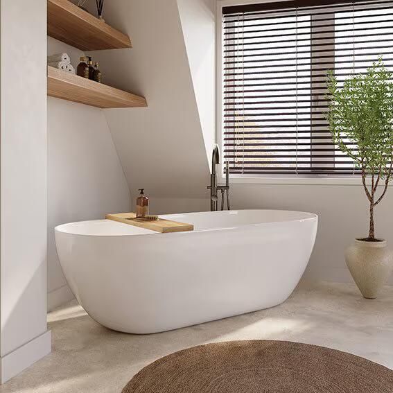 Wiesbaden Vrijstaand bad Trens | 180x80 cm | Acryl | Incl.Badafvoer | Mat wit - Foto 2