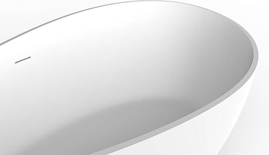 Wiesbaden Vrijstaand bad Waive | 160x95 cm | Solid surface | Mat wit - Foto 2