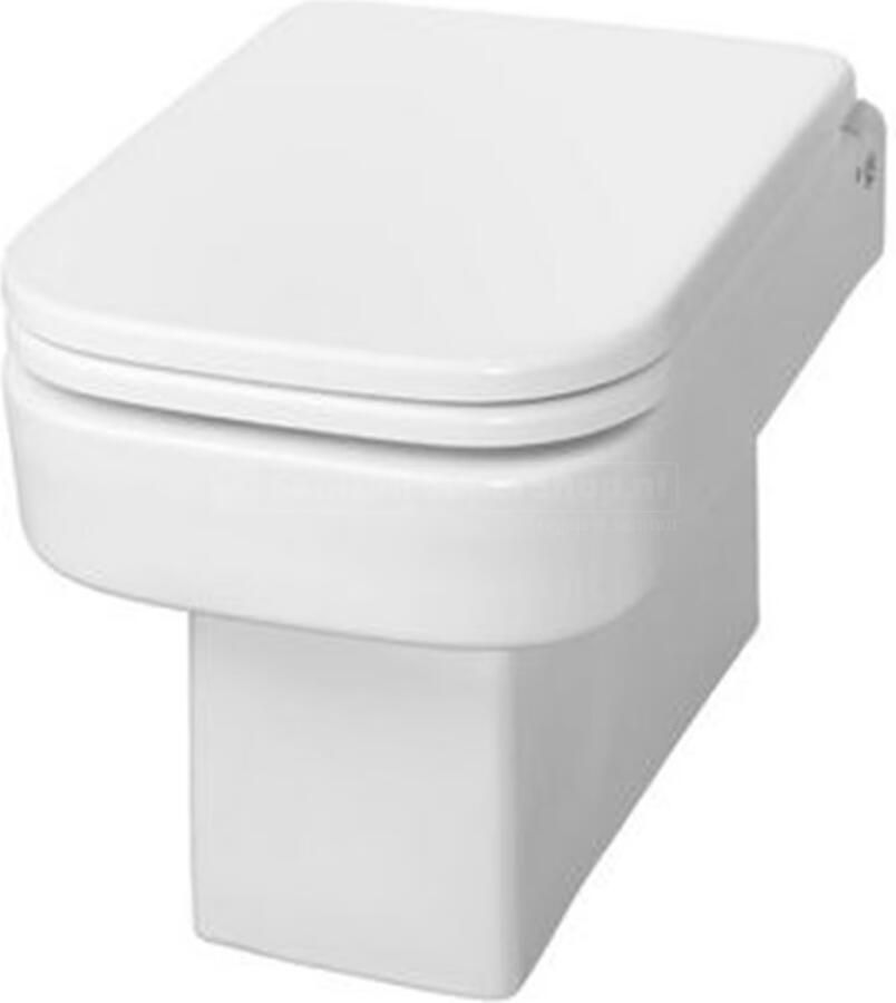Wiesbaden Toiletpot Hangend Boss 52x34 5x38 5cm Wandcloset Keramiek Diepspoel Nano Coating EasyClean Glans Wit met Softclose Toiletbril