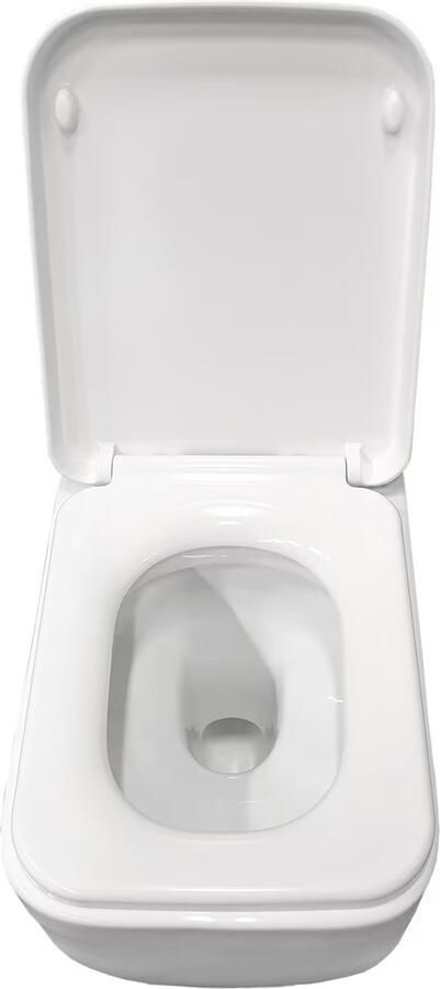 Wiesbaden Toiletpot Hangend Boss 52x34 5x38 5cm Wandcloset Keramiek Diepspoel Nano Coating EasyClean Glans Wit met Softclose Toiletbril - Foto 4