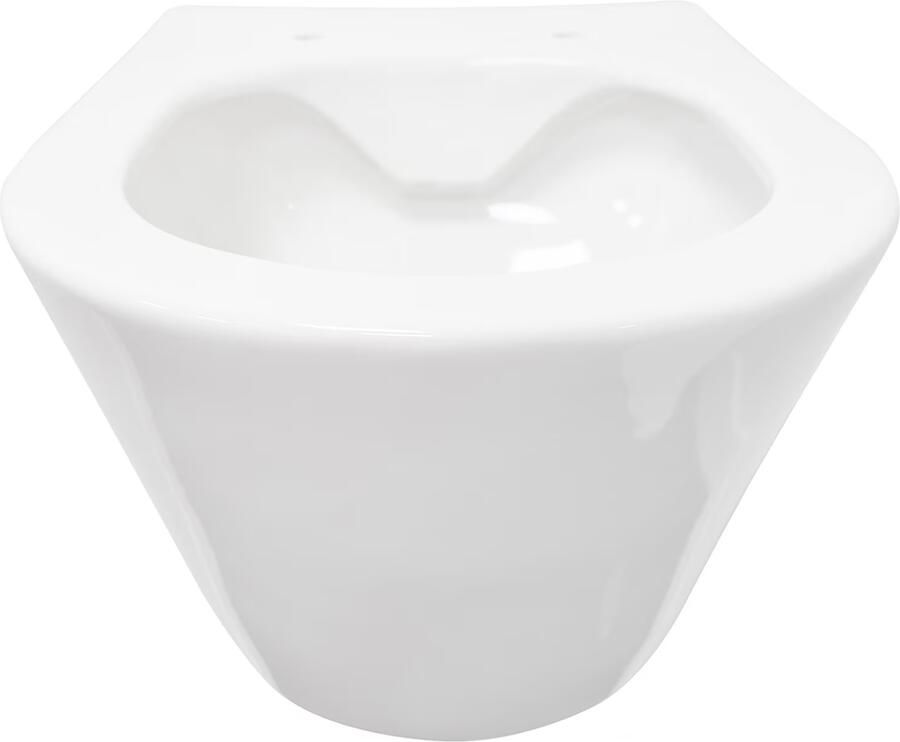 Wiesbaden Wandcloset Stereo | 53 cm | Rimless | Excl.Toiletzitting | Keramiek | Wit - Foto 2