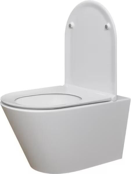 Wiesbaden Wandcloset Stereo | 53 cm | Rimless | Incl.Toiletzitting | Keramiek | Wit glans - Foto 3