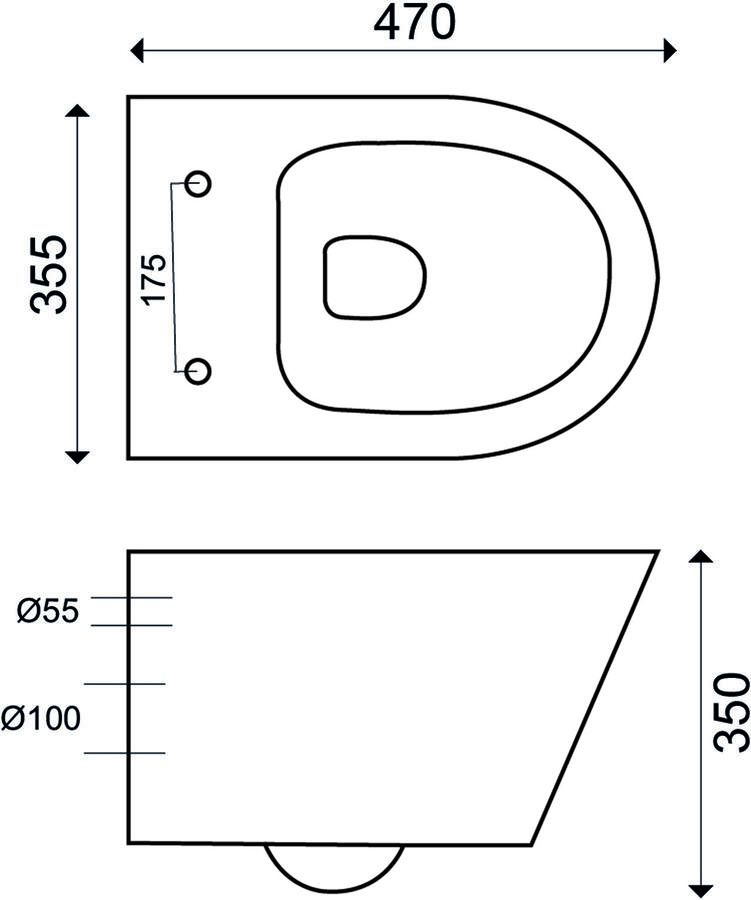Wiesbaden Vesta junior wandcloset rimless verkort met Vesta Junior toiletzitting softclose en quick release glans wit 32.3451 - Foto 2