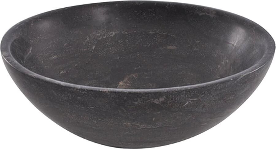 Wiesbaden Waskom Bstone | 32 cm | Natuursteen | Vrijstaand | Rond | Antraciet - Foto 3