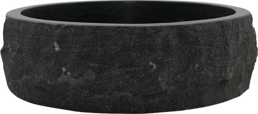 Wiesbaden Waskom Bstone | 40 cm | Natuursteen | Vrijstaand | Rond | Antraciet gekapt - Foto 4