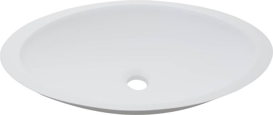 Wiesbaden Waskom Kim | 59x35x11 cm | Solid surface | Vrijstaand | Ovaal | Wit mat - Foto 7