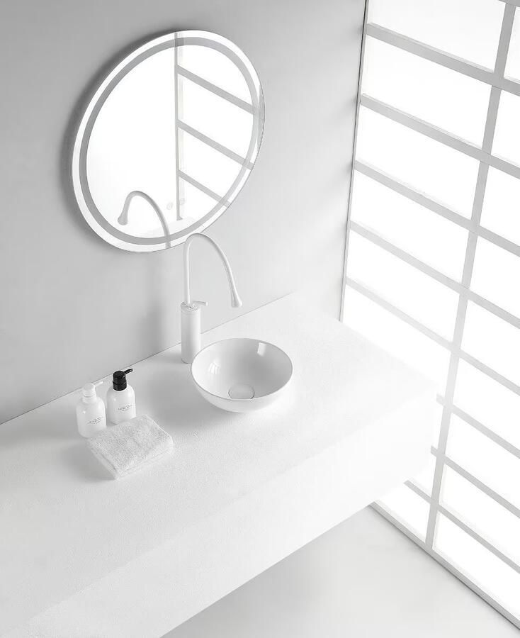 Wiesbaden Waskom Kimo | 28 cm | Keramiek | Vrijstaand | Rond | Wit - Foto 3