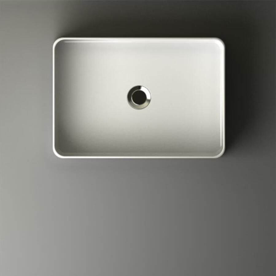 Wiesbaden Waskom Link | 50x35x14.5 cm | Keramiek | Vrijstaand | Rechthoekig | Wit - Foto 2