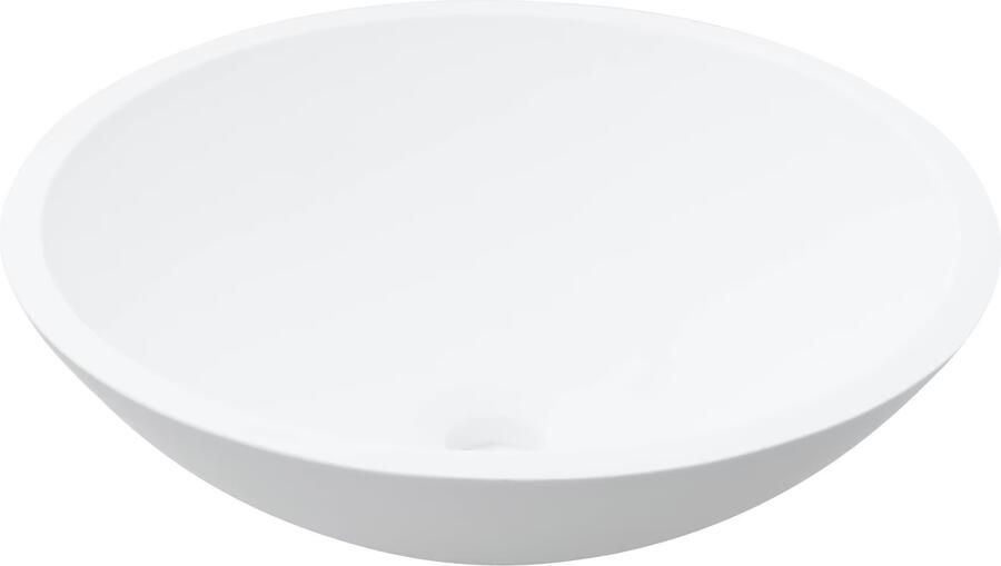 Wiesbaden Waskom Valerie | 43 cm | Solid surface | Vrijstaand | Rond | Wit mat - Foto 5