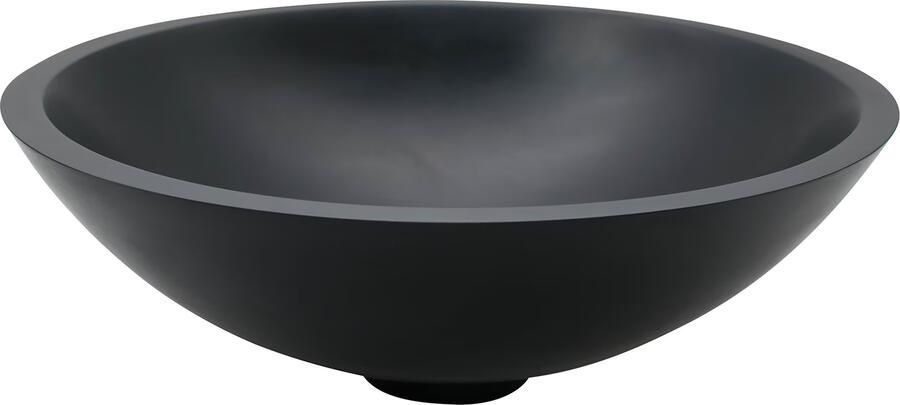 Wiesbaden Waskom Valerie | 43 cm | Solid surface | Vrijstaand | Rond | Zwart mat - Foto 2