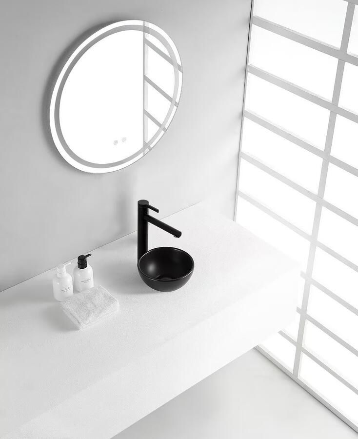 Wiesbaden Waskom Victoria | 20 cm | Keramiek | Vrijstaand | Rond | Zwart mat - Foto 2