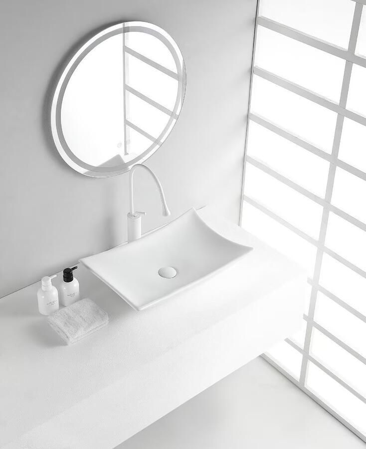 Wiesbaden Waskom Xellanz Scala | 56x37x10.5 cm | Keramiek | Vrijstaand | Rechthoekig | Wit - Foto 4