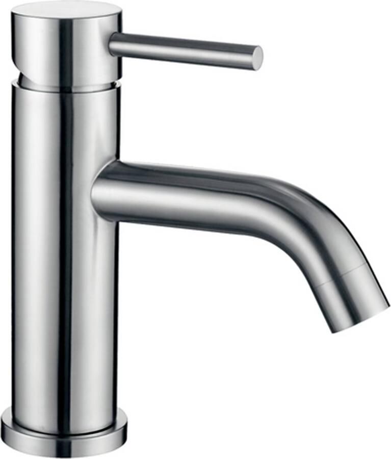 Wiesbaden Wastafelkraan 304 | Opbouw | Mengkraan | Standaard model | 1-hendel | Rond | RVS - Foto 2