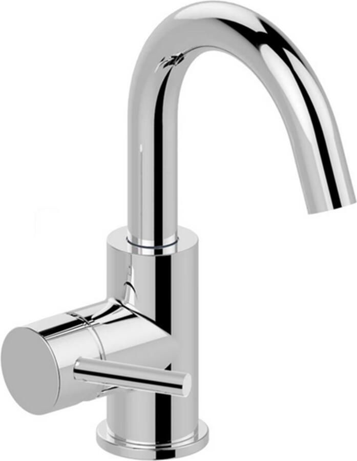 Wiesbaden Wastafelkraan Caral | Opbouw | Draaibare uitloop | Mengkraan | Standaard model | 1-hendel | Rond | Chroom - Foto 2