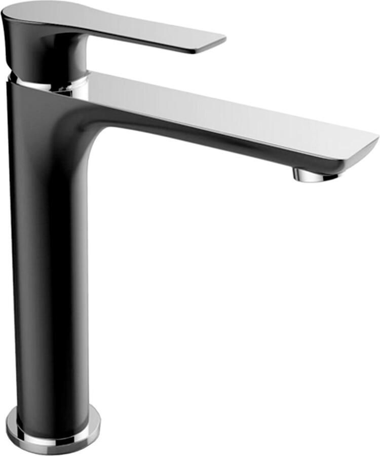 Wiesbaden Wastafelkraan Casma | Opbouw | Mengkraan | Standaard model | 1-hendel | Rond | Zwart chroom - Foto 2