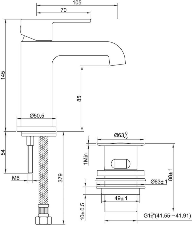 Wiesbaden Wastafelkraan Lima | Opbouw | Mengkraan | Laag model | 1-hendel | Rond | Chroom