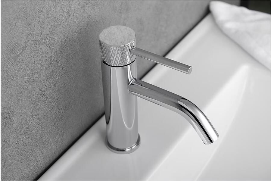 Wiesbaden Wastafelkraan Ribbd | Opbouw | Draaibare uitloop | Mengkraan | Standaard model | 1-hendel | Rond | Chroom - Foto 2