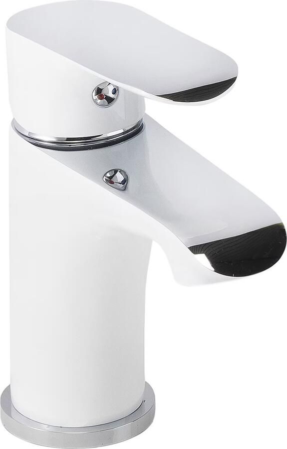 Wiesbaden Wastafelkraan Tarma | Opbouw | Mengkraan | Laag model | 1-hendel | Rond | Wit chroom - Foto 2