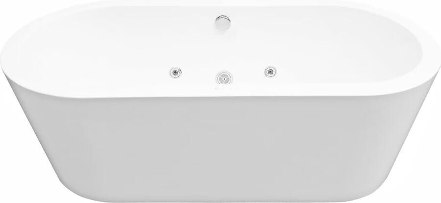 Wiesbaden Whirlpool bad Libero | 170x80 cm | Incl.Afvoer-Wit | Sleuf overloop | Acryl | Pneumatisch | Luchtsysteem | Glans wit - Foto 5