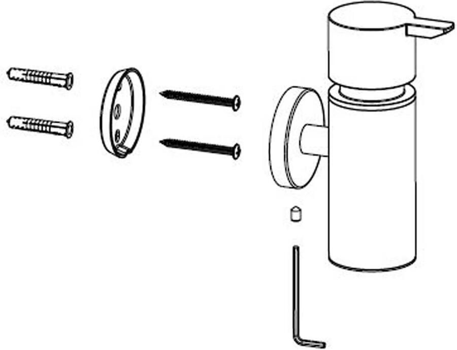 Wiesbaden Zeepdispenser Alonzo | Wandmontage | Messing | Rond | Zwart mat
