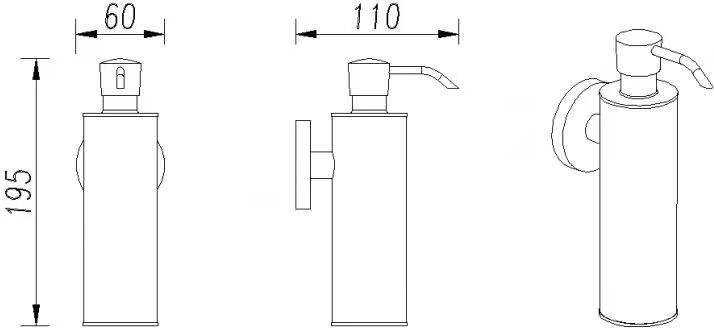 Wiesbaden Zeepdispenser Luxe | Messing | Rond | Chroom