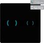 Wisa Xs eos bedieningsplaat infrarood df met led zwart glas 8050419638 - Thumbnail 2