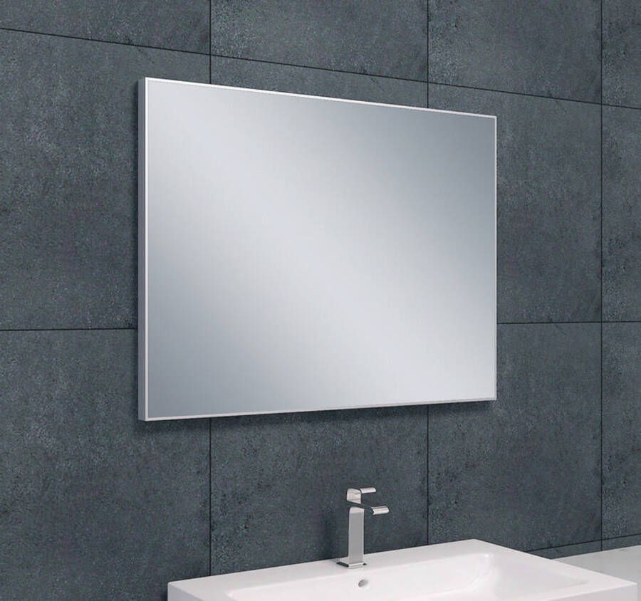 Xellanz Serra spiegel rechthoek met lijst 80 x 60 x 2 1 cm aluminium 38.3751
