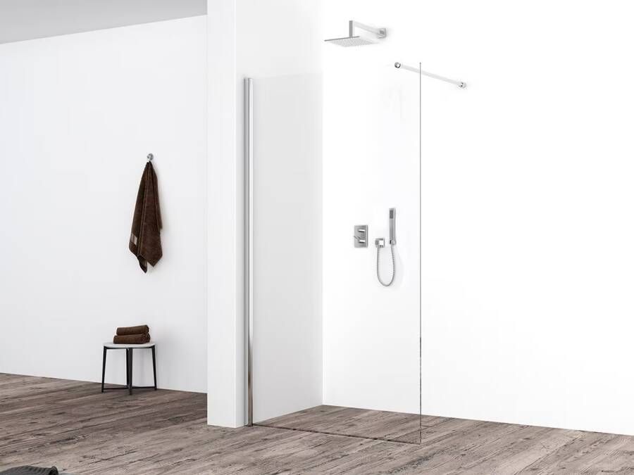 Xellanz Inloopdouche Eco | 100x220 cm | Helder glas | Chroom beslag