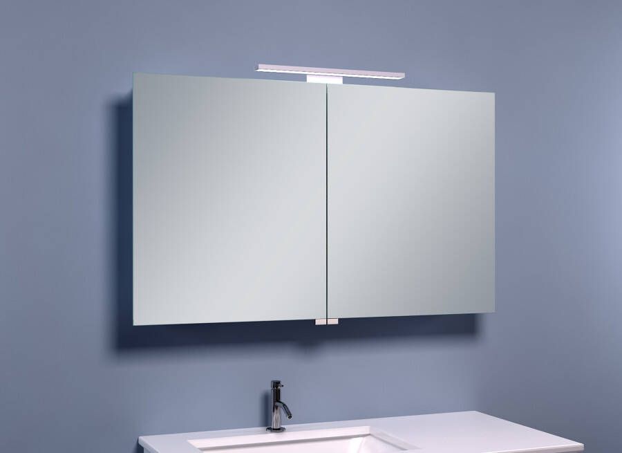 Xellanz Luxe spiegelkast met led verlichting 100x60 cm grijs mat
