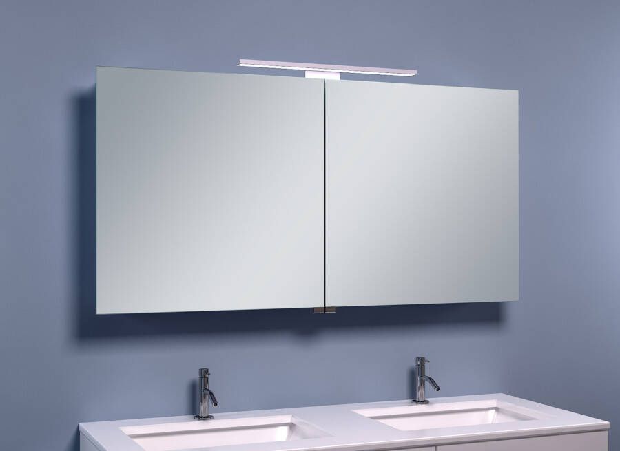 Xellanz Luxe spiegelkast met led verlichting 120x60 cm grijs mat