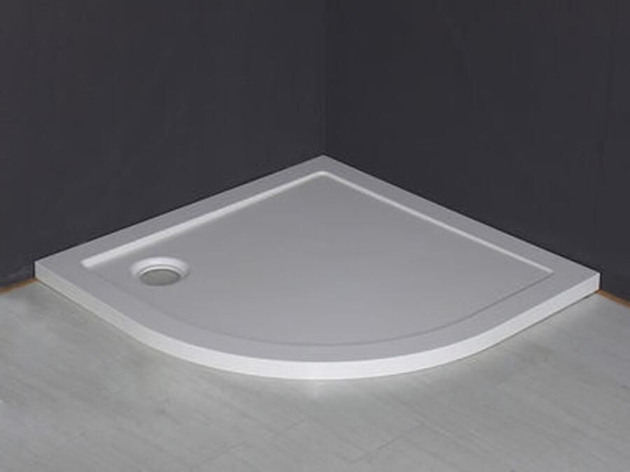 Xellanz Douchebak SMC | 90x90x4 cm | SMC | Excl.Afvoer | Kwartrond | Wit glans - Foto 4