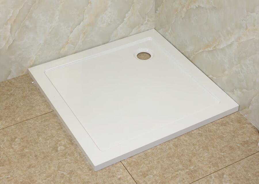 Xellanz Douchebak SMC | 90x90x4 cm | SMC | Excl.Afvoer | Vierkant | Wit glans - Foto 4