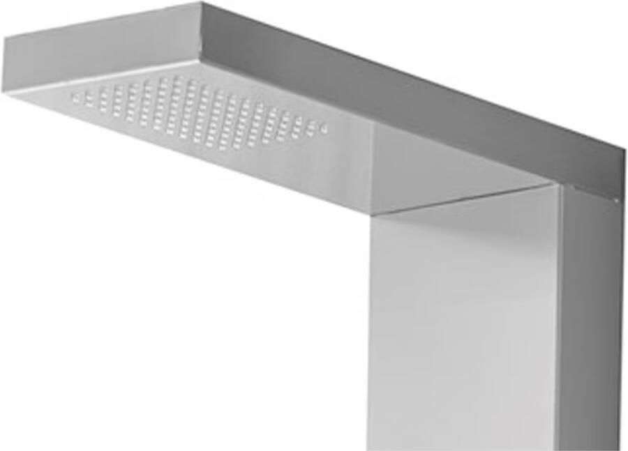 Xellanz Douchepaneel Ohio | Opbouw | 158x20 cm | Thermostaatkraan | 6-knops | Vierkant | Geborsteld staal - Foto 3